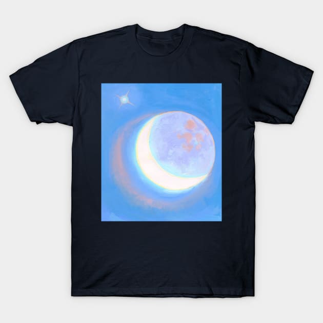 glowing crescent moon T-Shirt by erinkatearcher